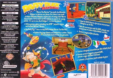 Daffy Duck Starring as Duck Dodgers (Europe) (En,Fr,De,Es,It,Nl) box cover back